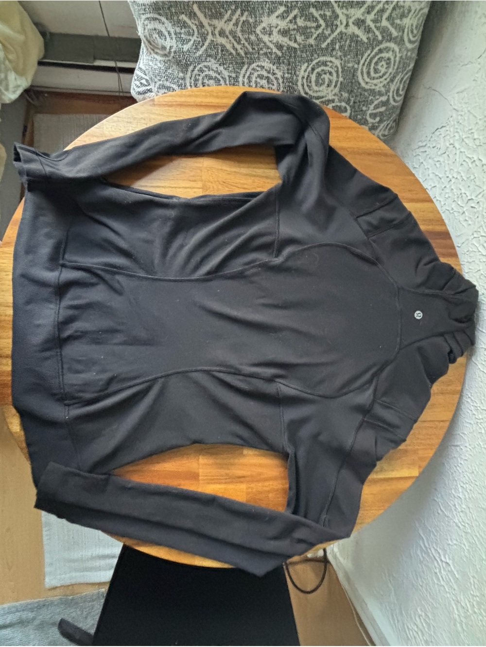 lululemon athletica Black Asymmetrical Zip Jacket Thumbhole Cuffs - Picture 9 of 12